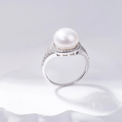 S925 pure silver pearl ring, female niche design, light luxury, high-end feeling, cool style, Instagram trendy fashion