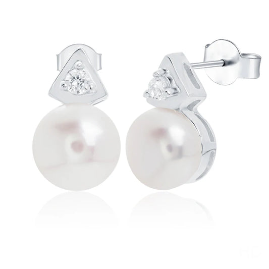 Bulk mixed wholesale accessories fashion zirconia jewelry 925 sterling silver freshwater pearl stud earrings