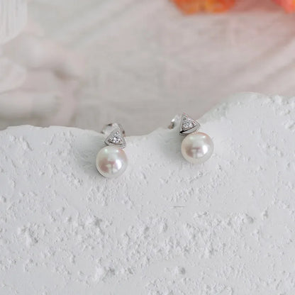 Bulk mixed wholesale accessories fashion zirconia jewelry 925 sterling silver freshwater pearl stud earrings