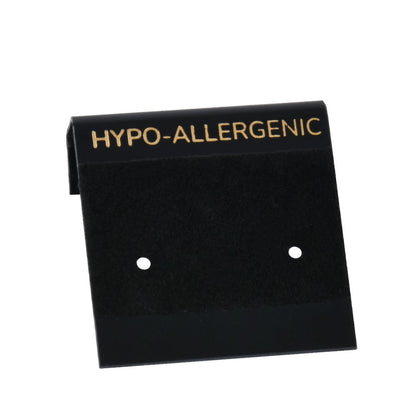 1"*1“ Black Display Earring Card With "HYPO-ALLERGENIC" Words