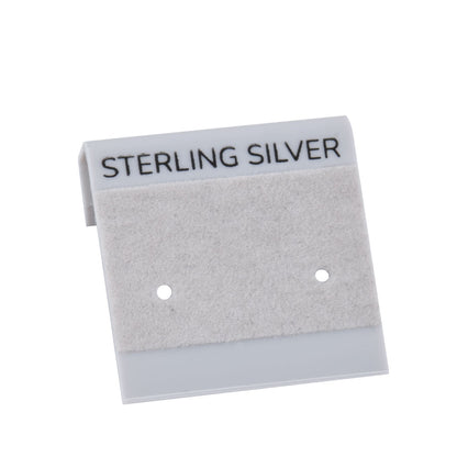 1"*1“ Gray Display Earring Card With "Sterling Silver" Words