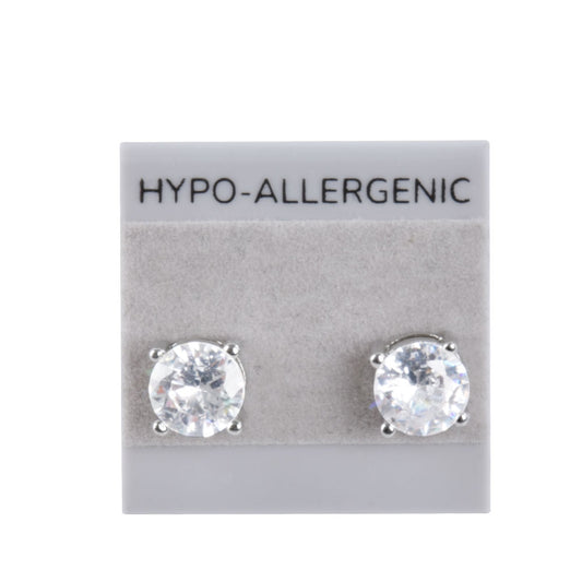 1"*1“ Gray Display Earring Card With "HYPO-ALLERGENIC" Words