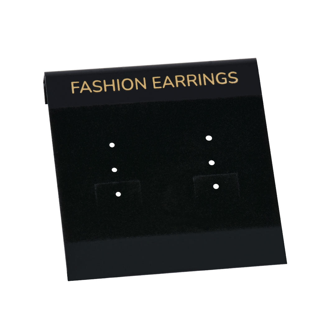 2"*2" Black Display Earring Card With "FASHION EARRINGS" Words