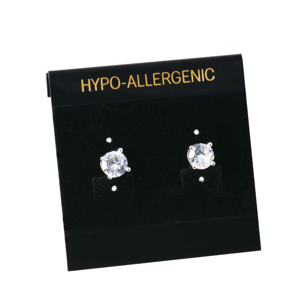 2"*2" Black Display Earring Card With "HYPO-ALLERGENIC" Words