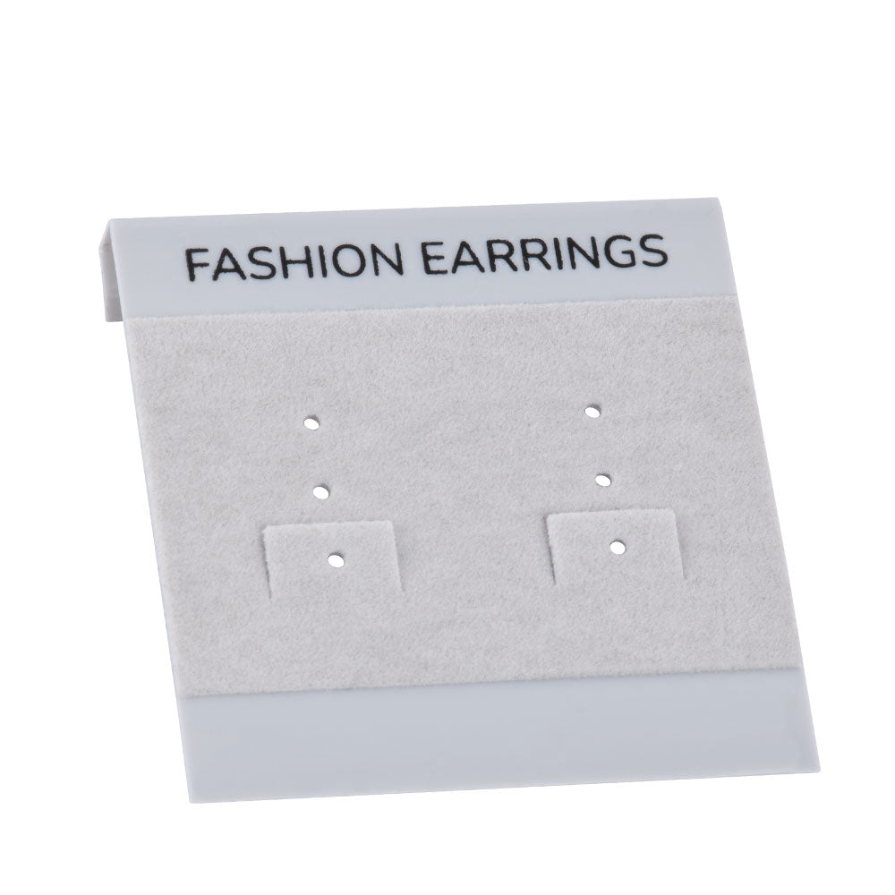 2"*2" Gray Display Earring Card With "FASHION EARRINGS" Words