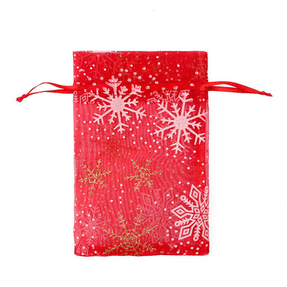 Christmas Organza Pouch， 4”*6“Price for 100 Pieces，5”*7“ Price for 50Pieces