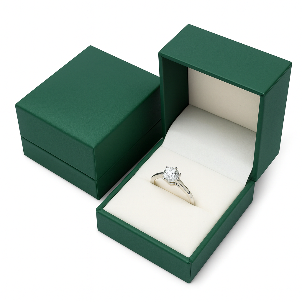 24Pcs Green Ring Boxes (L066R-G W)