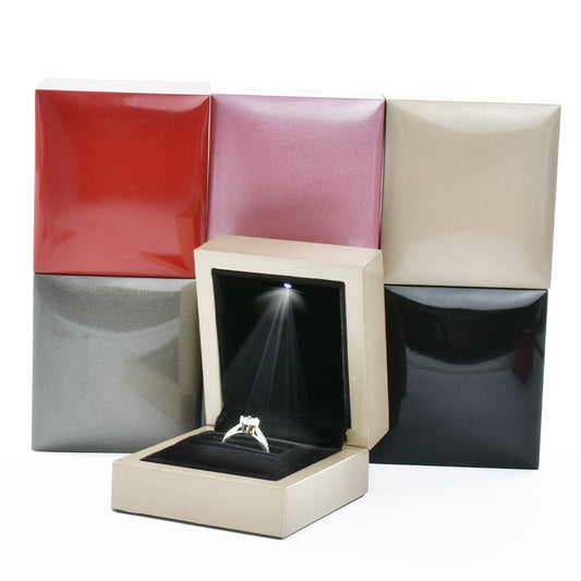 New Square Thickened Ring Light Box Imitation Wood Design for Wedding Gift Personal