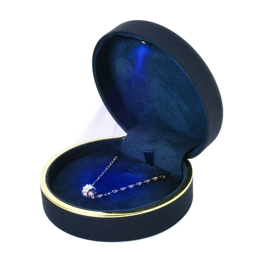 Elegant High-End Oval Jewelry Light Box Packaging for Wedding Gift Personal