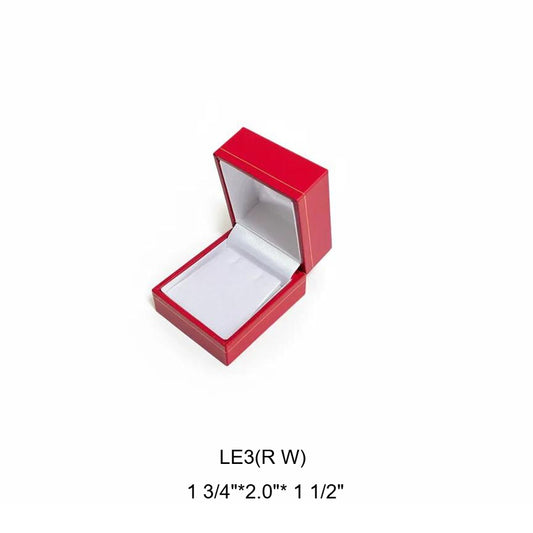 12Pcs Red Earring Boxes With Gold Trim