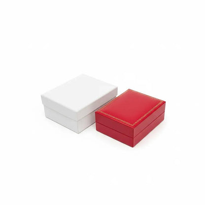 6Pcs Red Earring Boxes With Gold Trim