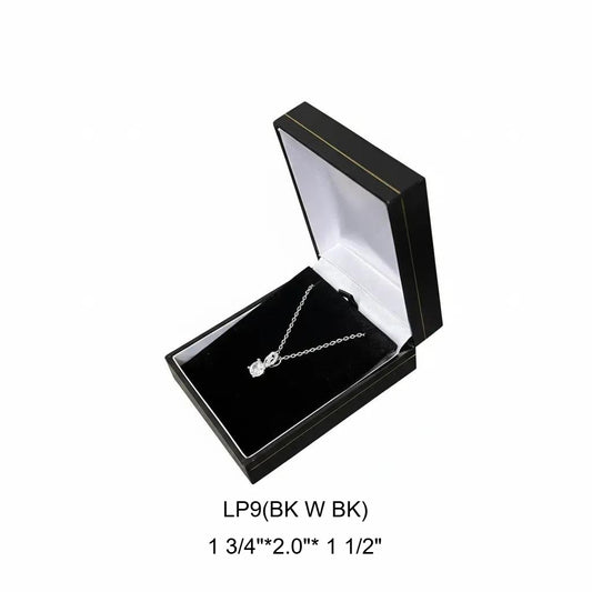 6Pcs Black White Pedant Boxes With Gold Trim