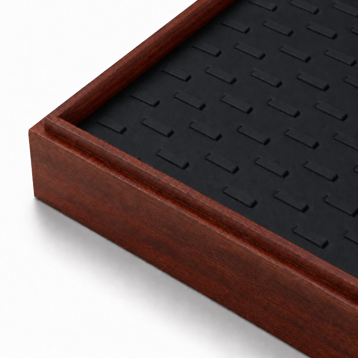 128-Slot Wooden Ring Display Tray with Black Steel Clip Insert – Jeweller Buy