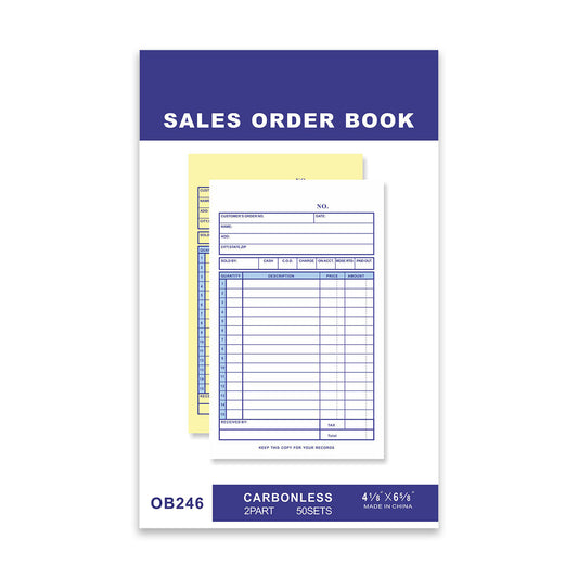 10PCS Carbonless Invoice Book  2Part 50Sets 4 1/8"*6 5/8"