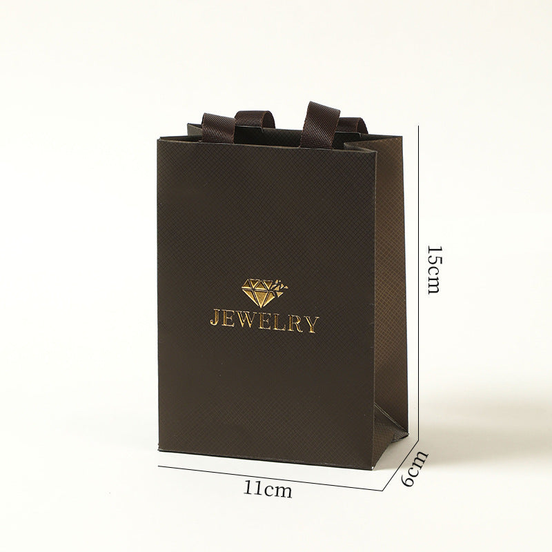 High-end Jewelry Jewelry Bag Universal Packaging Wholesale Paper Bag Jewelry Tote Bag Necklace Ring Bag