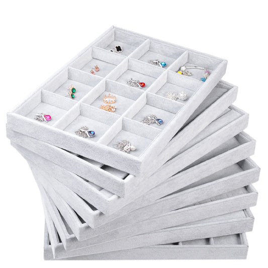 Gray Velvet  Jewelry Tray