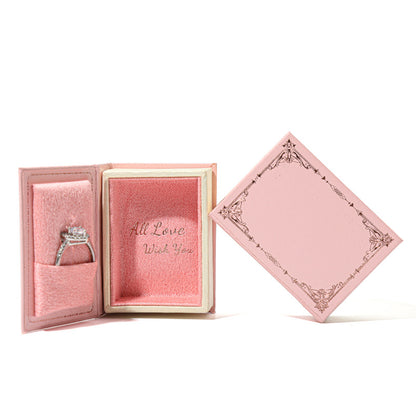 Retro Jewelry Book Shape Box