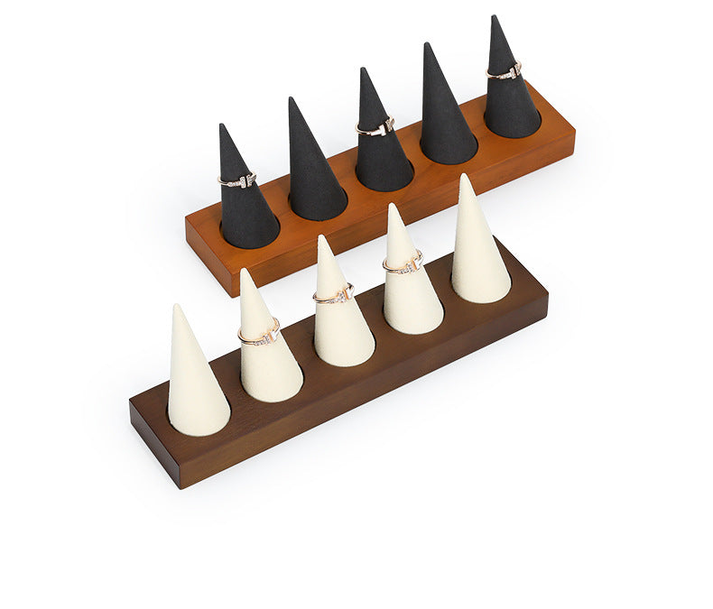 Wooden Ring Display Holder for Jewelry Store Retail & Boutique Showcase