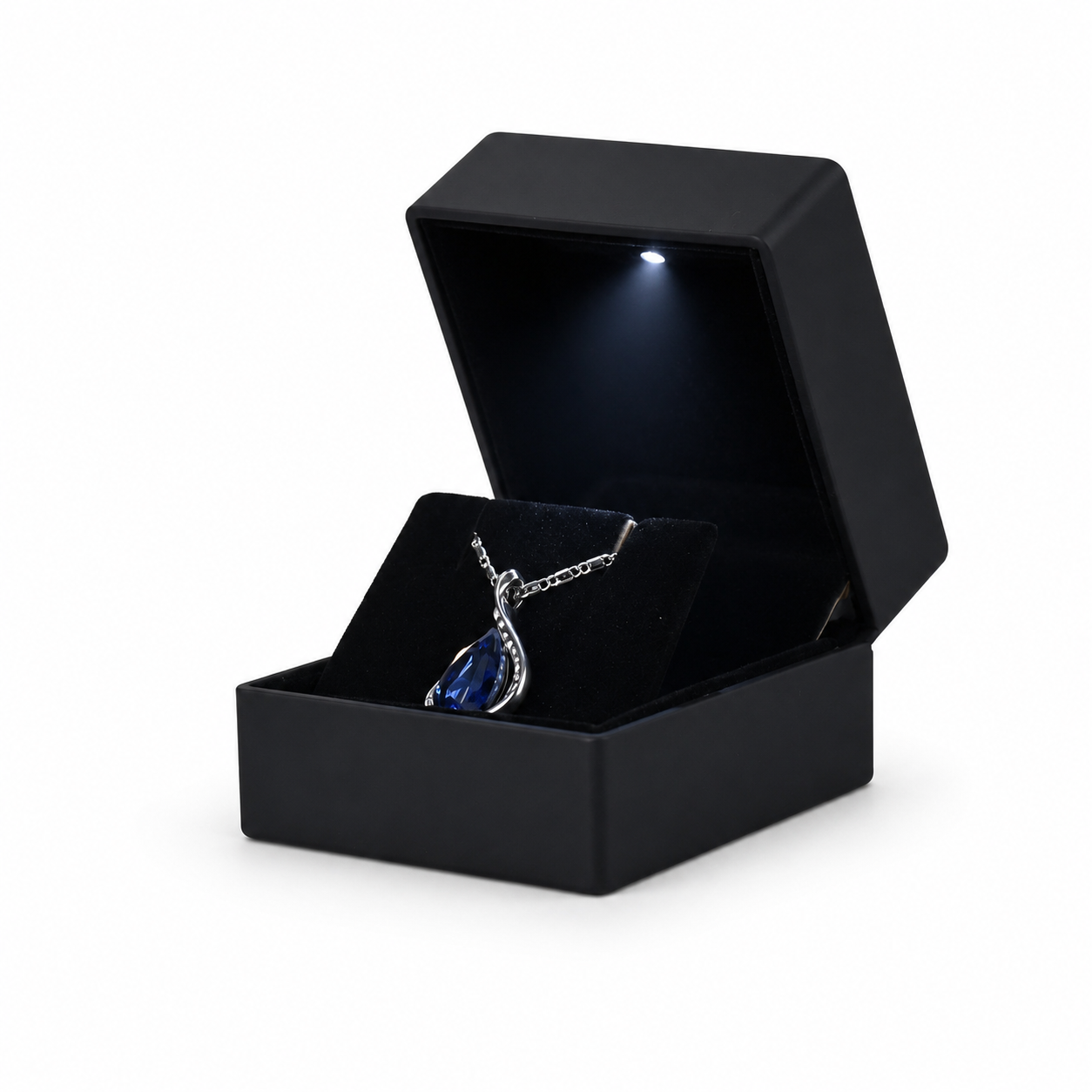 Black Earring Box with LED Light and Padded Interior – Jeweller Buy
