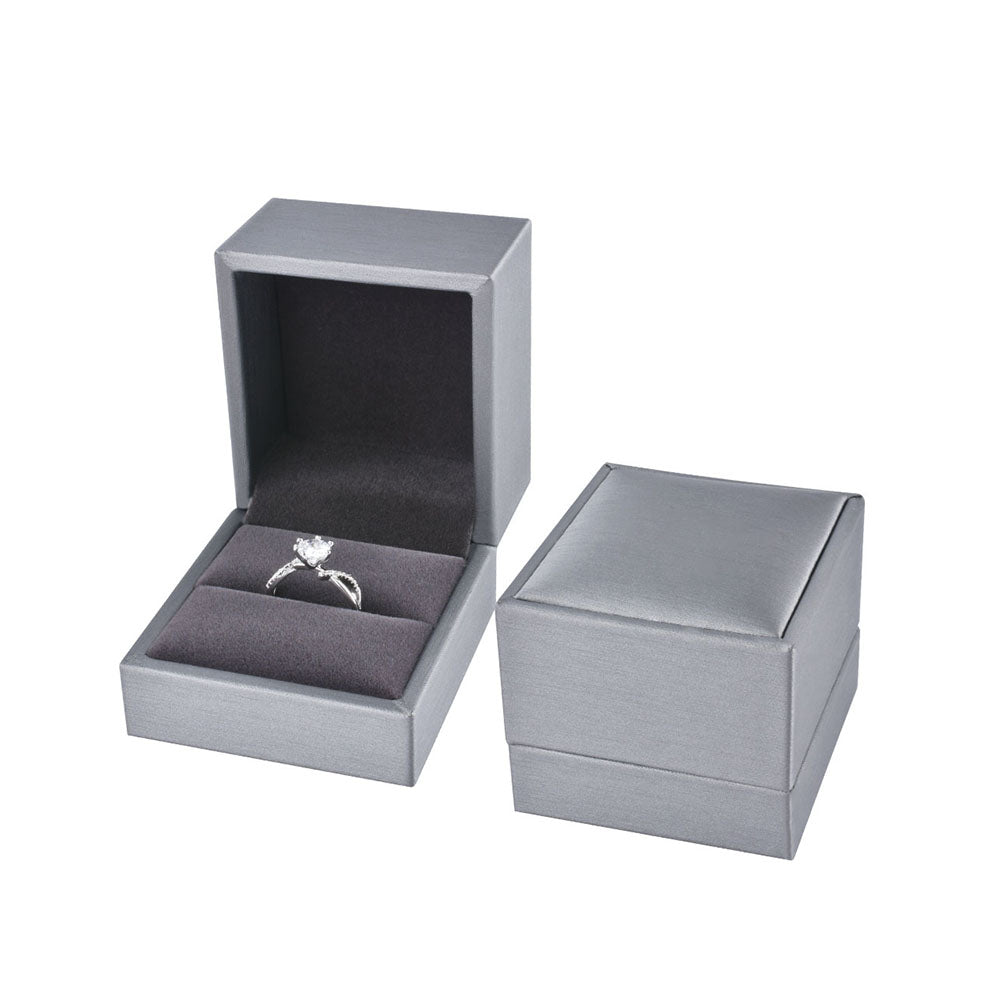 Classic PU Gray Jewelry Boxes