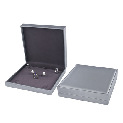 Classic PU Gray Jewelry Boxes