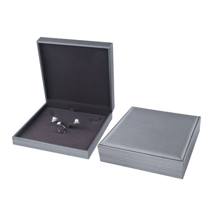 Classic PU Gray Jewelry Boxes