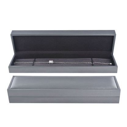 Classic PU Gray Jewelry Boxes