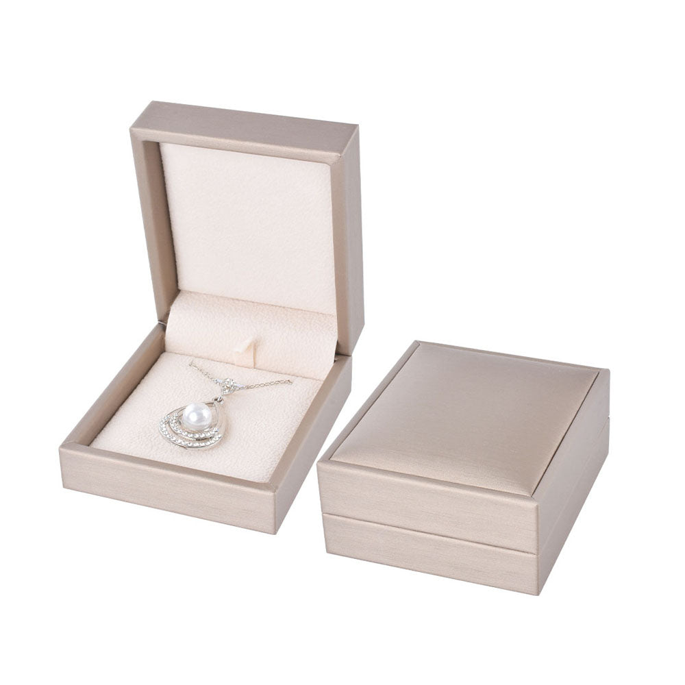 12 Pcs Champagne PU Pendant Earring Boxes