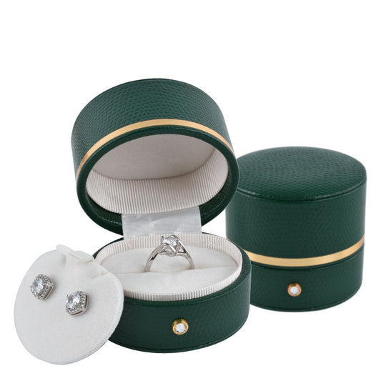 Green Oval Luxury Jewelry Box, Price for 12 Pcs