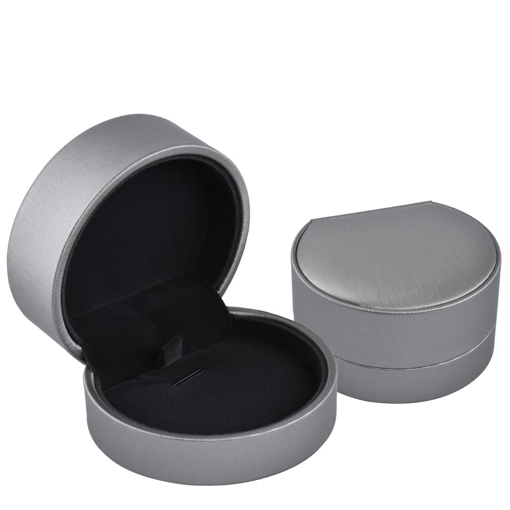 Gray PU Pendant Earring Necklace Boxes, Price for 12 Pcs