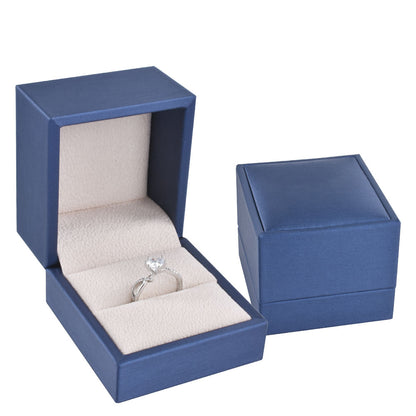 Gray PU Covered Ring Boxes, Price for 12 Pcs