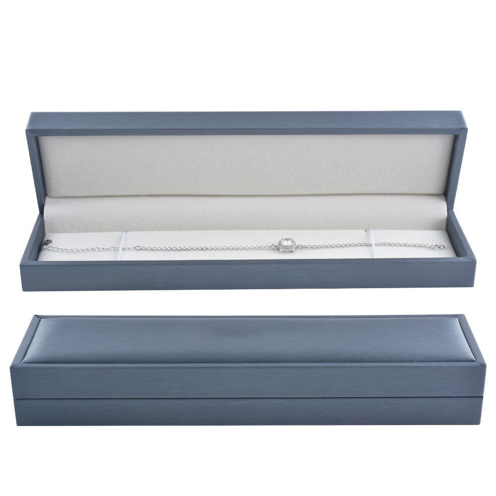 Gray PU Covered Bracelet Boxes, Price for 6 Pcs