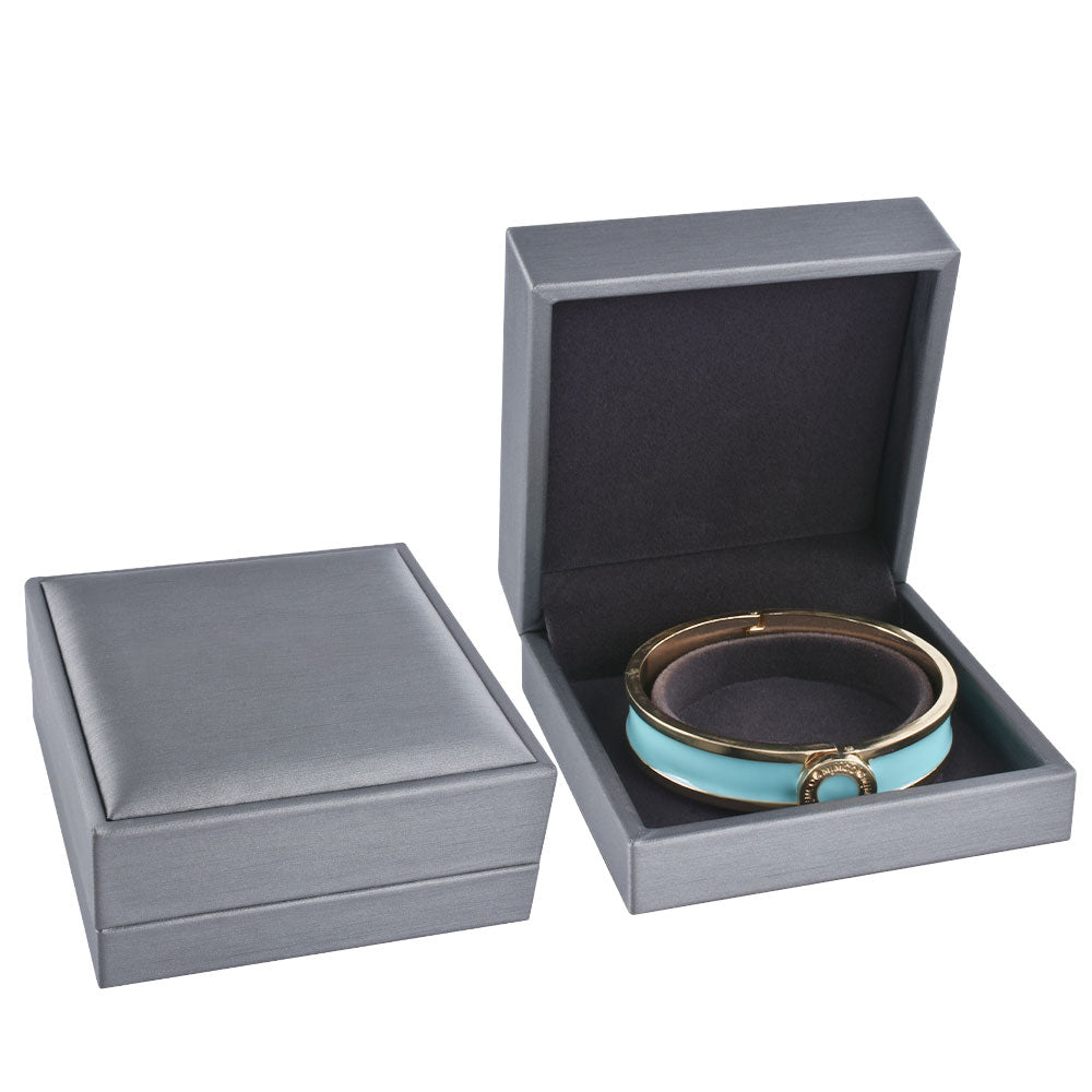 Black PU Covered Bangle Boxes, Price for 6 Pcs