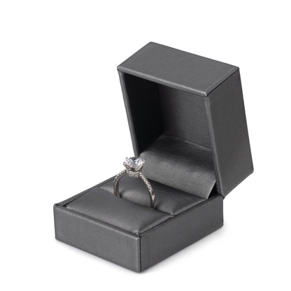 24Pcs Gray PU Ring Boxes