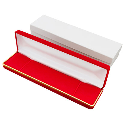 6PCS Red Velvet Bracelet Boxes With Gold Trim