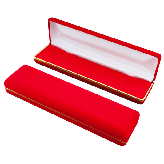 6PCS Red Velvet Bracelet Boxes With Gold Trim