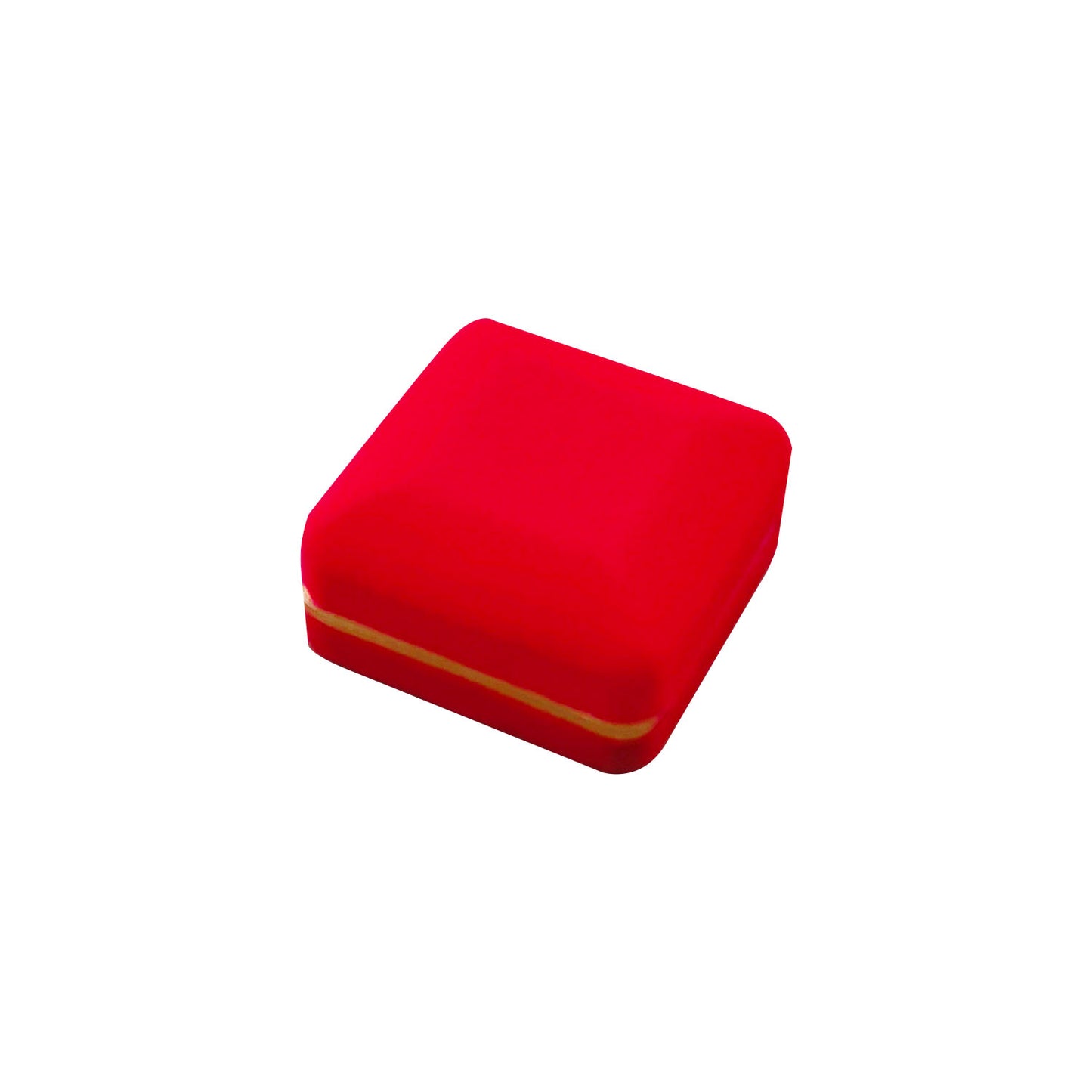 12PCS Red Pendant Velvet Earring Boxes With Gold Trim