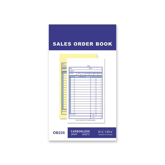 10PCS  Carbonless Invoice Book  2Part 50Sets 3 1/4"*5 3/4"