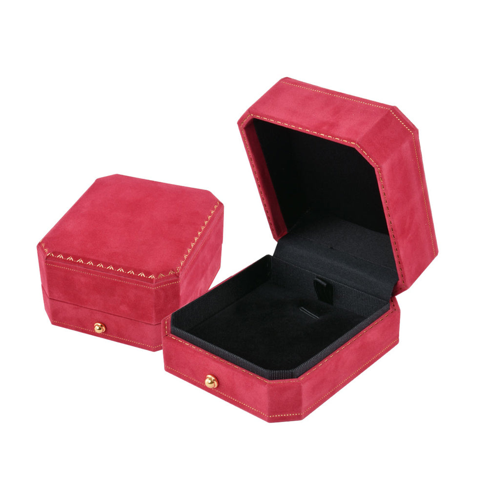 12PCS (V17-P1 R) Luxury Red Velvet Covered Pendant Earring Boxes