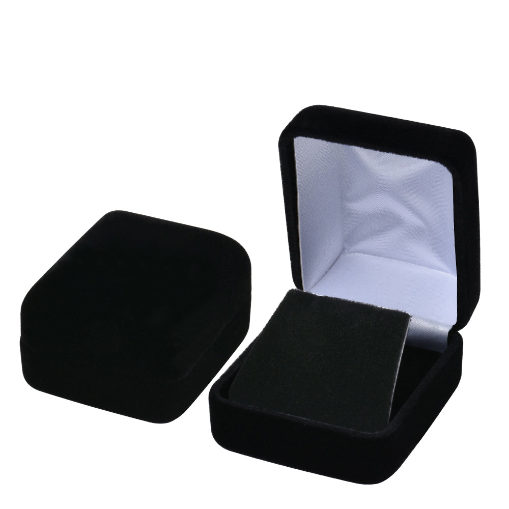 Black Velvet Earring Necklace Boxes, Price For 12 PCS