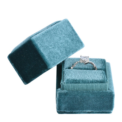 Cyan Fashion Small Square Velvet Boxes