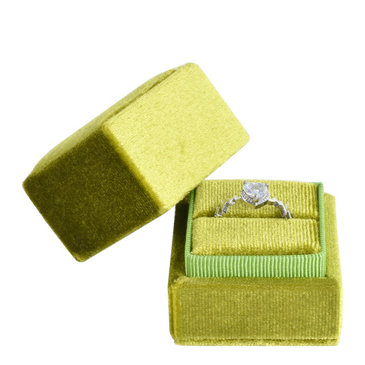 Green Pink Fashion Small Square Velvet Boxes1