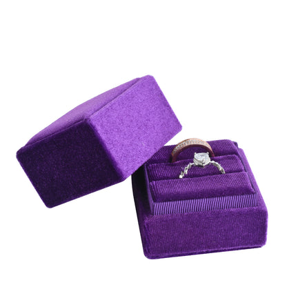 Purple Fashion Small Square Velvet Boxes