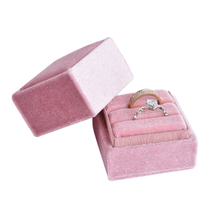 Pink Fashion Small Square Velvet Boxes