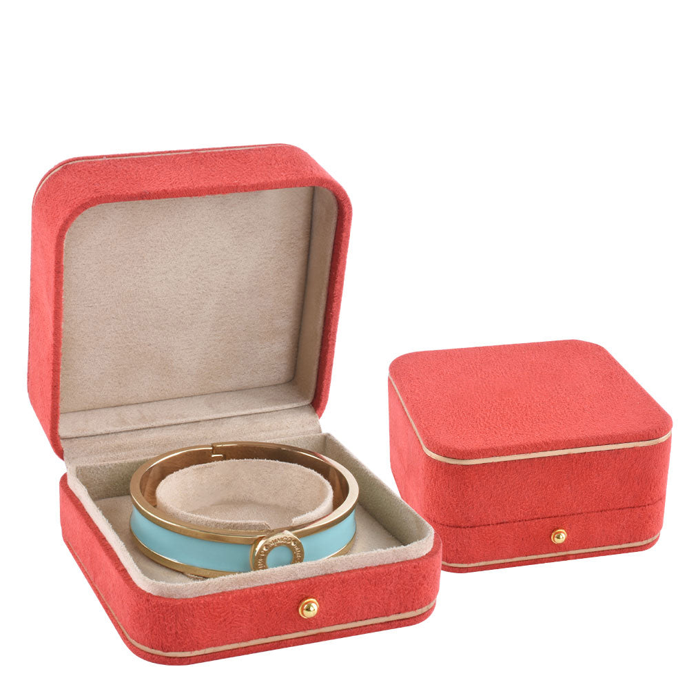 Orang High-end faux suede Bangle Watch Box