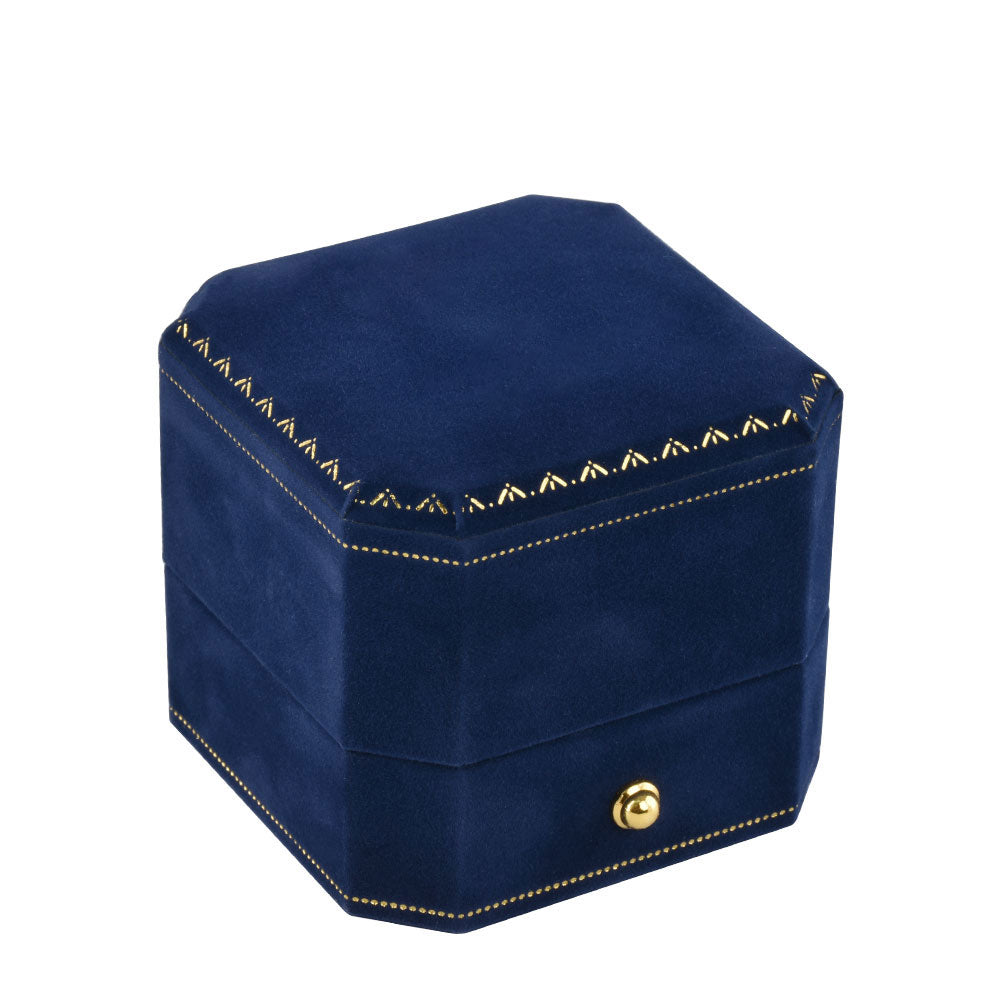 Luxury Blue Velvet Covered Ring Boxes Price for 12PCS