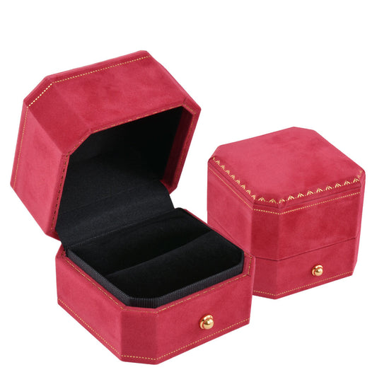 Luxury Blue Velvet Covered Ring Boxes Price for 12PCS