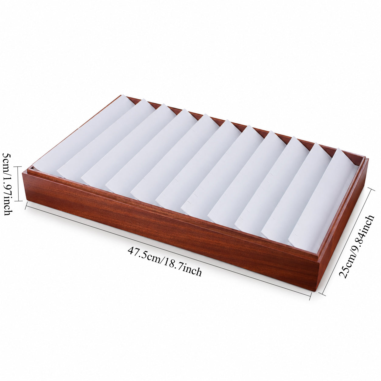 11-Slot Wooden Earring Tray with White Interior – Jeweller Buy