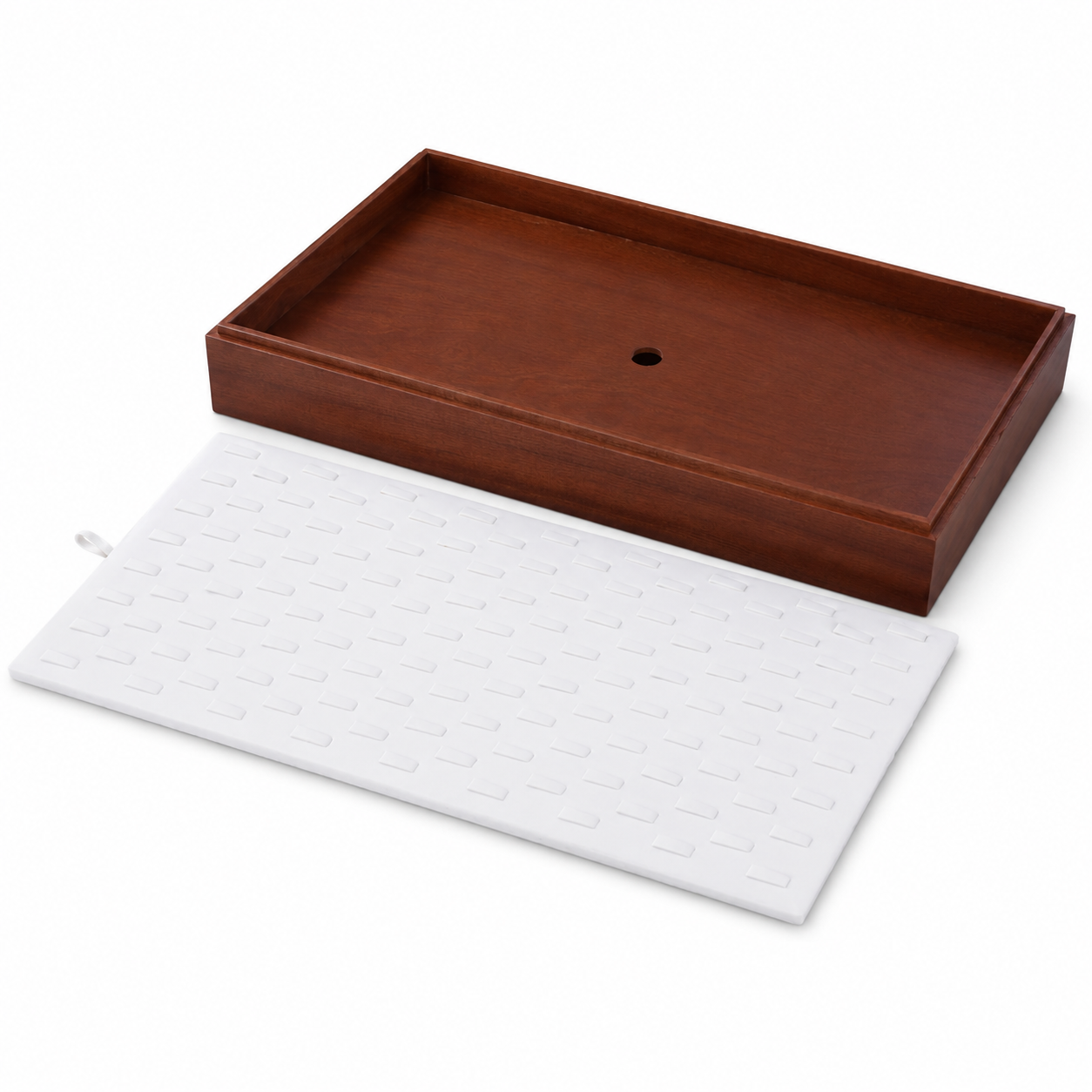 128-Slot Wooden Ring Organizer Tray with White Steel Clip Insert – Jeweller Buy