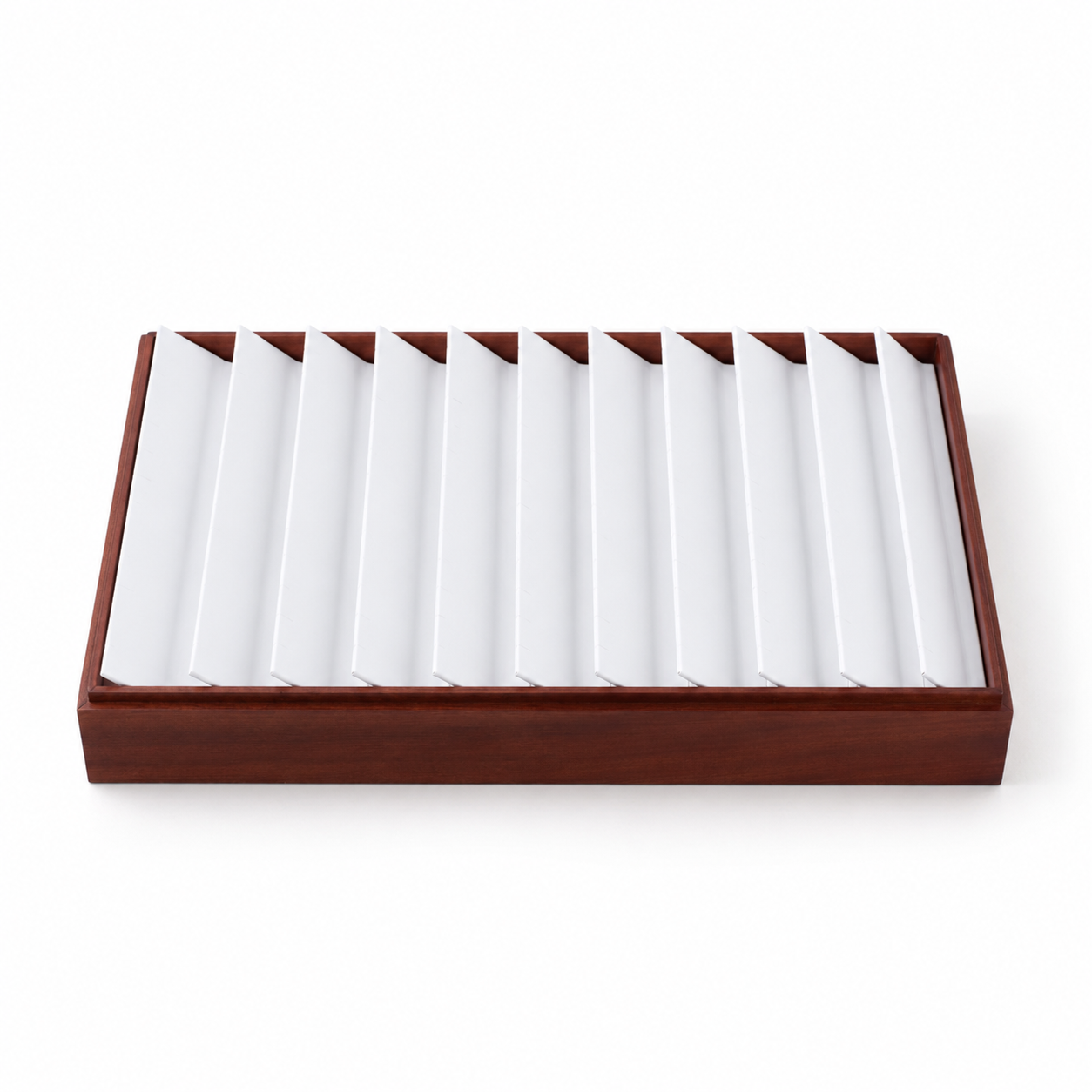 11-Slot Wooden Earring Tray with White Interior – Jeweller Buy